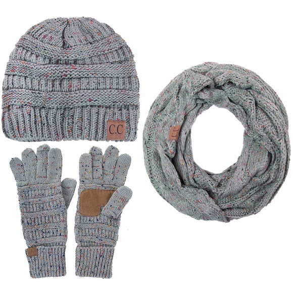 C.C Accessories Cc 3pc Confetti Beanie Glove And Scarf Set Poshmark